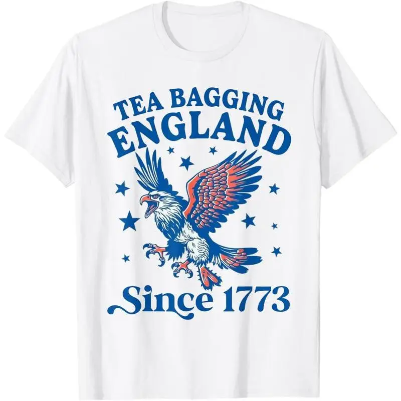 

Tea Bagging England Since 1773Patriotic Eagle 4th Of July T-Shirt