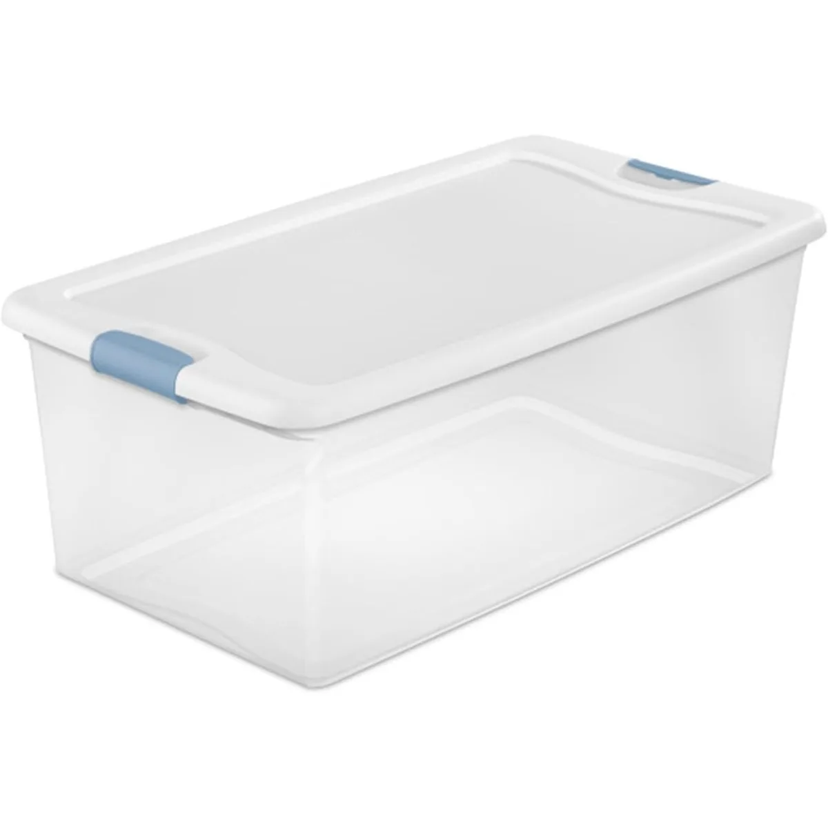 20-Pack Stackable Storage Bin with Lid, Clear Plastic Design, 106 Quart