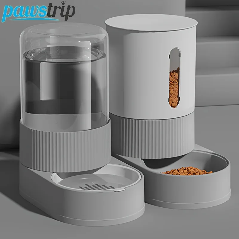Comedero automático para gatos de gran capacidad, dispensador de agua para gatos, tazón de comida para gatos, contenedor de almacenamiento de alimentos por gravedad para gatos, perros, suministros para mascotas