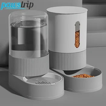 Large Capacity Cat Feeder Automatic Cat Water Dispenser Cat Food Bowl Gravity Food…