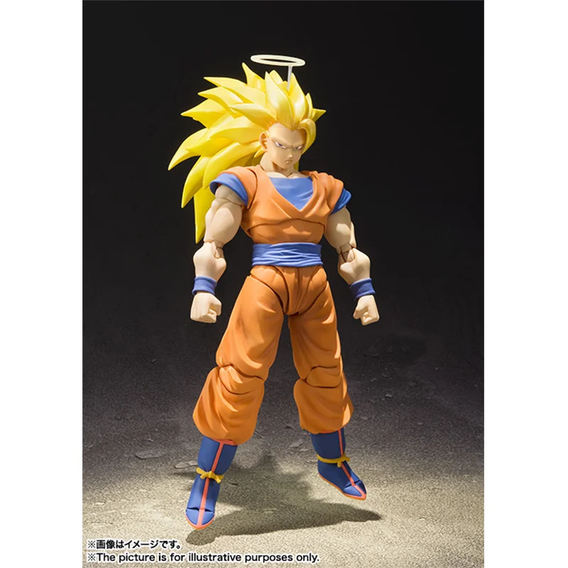 Bandai Namco S.H.Figuarts Super Saiyan 3 Son Goku Dragon Ball Z Re-Release 16Cm Original Action Figure Model Toy Gift Collection