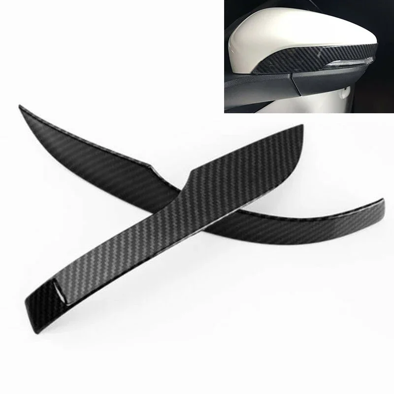 Car Exterior Rearview Mirror Lower Streamer Trim Cover Car Side Mirror Decoration Strip Sticker for Ford Focus 2019-2020