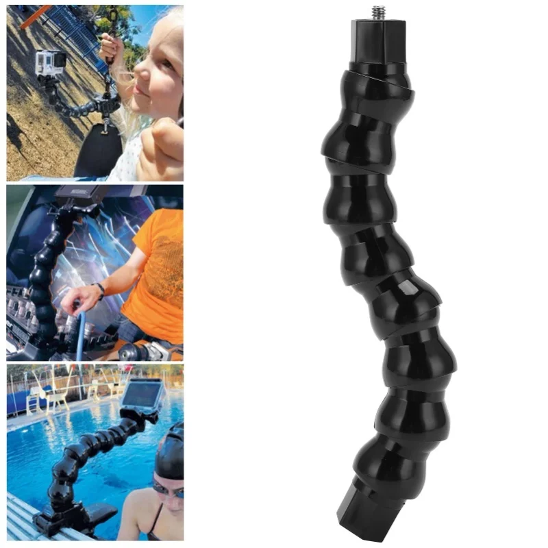 Monopode flexible FLW 264, mâchoires à col de cygne, support avec trous de vis de 1/4 pouces, 8 sections