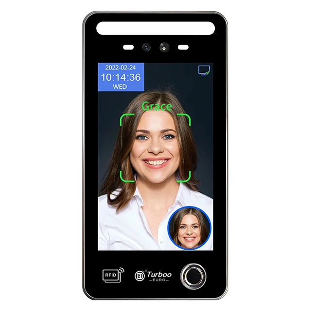 LINUX Ai Recognito facial Productos de control de acceso biométrico Dispositivo facial de asistencia RFID para empleados Reloj en el trabajo