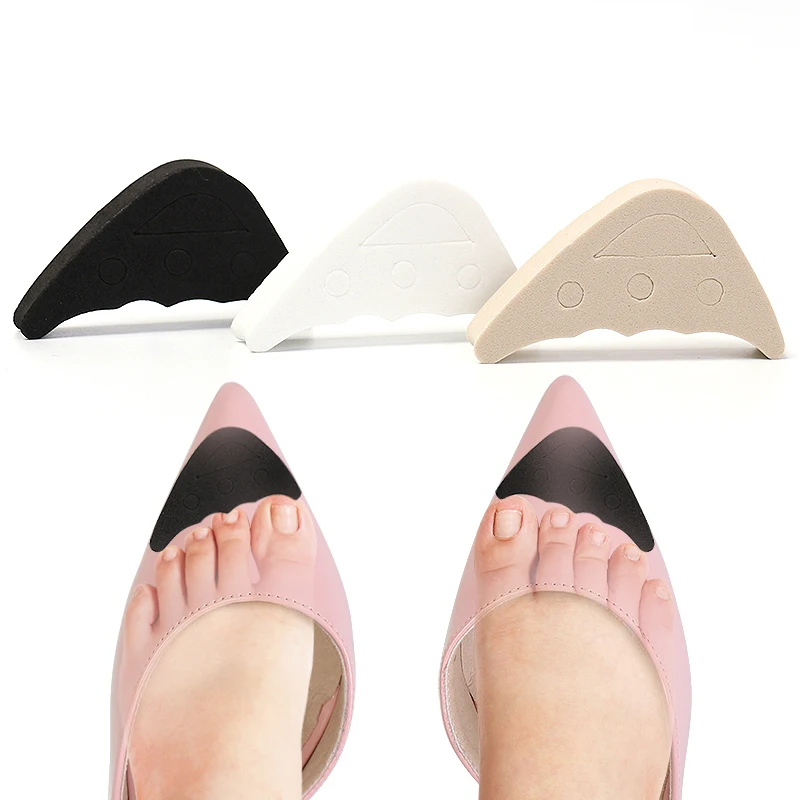 1 Pair Women High Heel Half Forefoot Insert Toe Plug Cushion Pain Relief Protector Big Shoes Toe Front Filler Adjustment