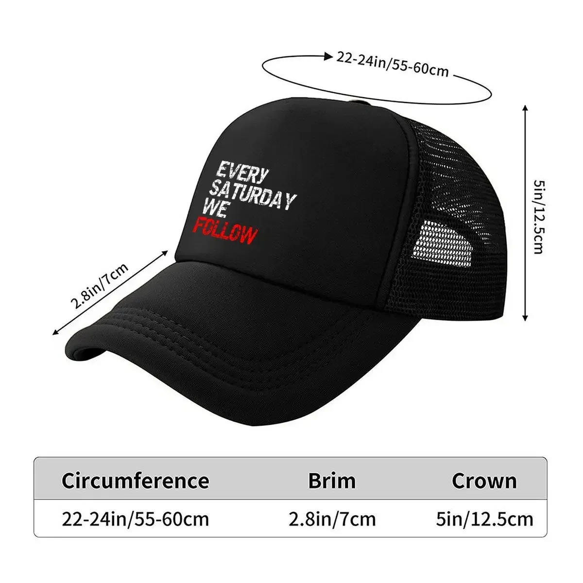 2026 Every Saturday Motivational - Themed, Event Text Art Mesh Baseball Cap
