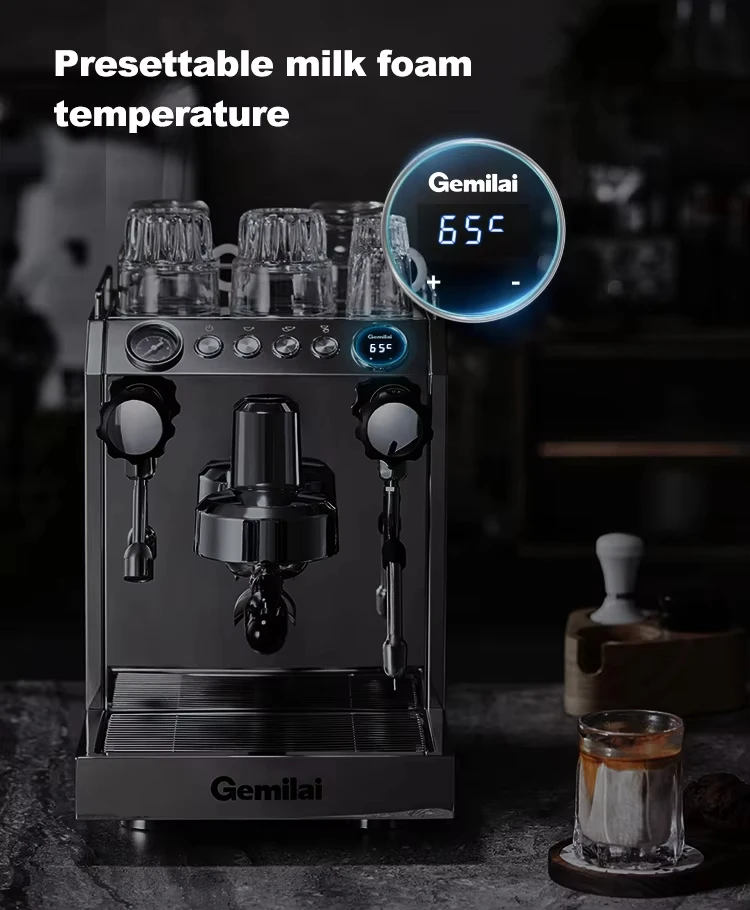 Café gemilai g3145b 15bar comercial máquina de café expresso instantânea thermoblock e 1l s.s caldeira ulka bomba barista ferramentas