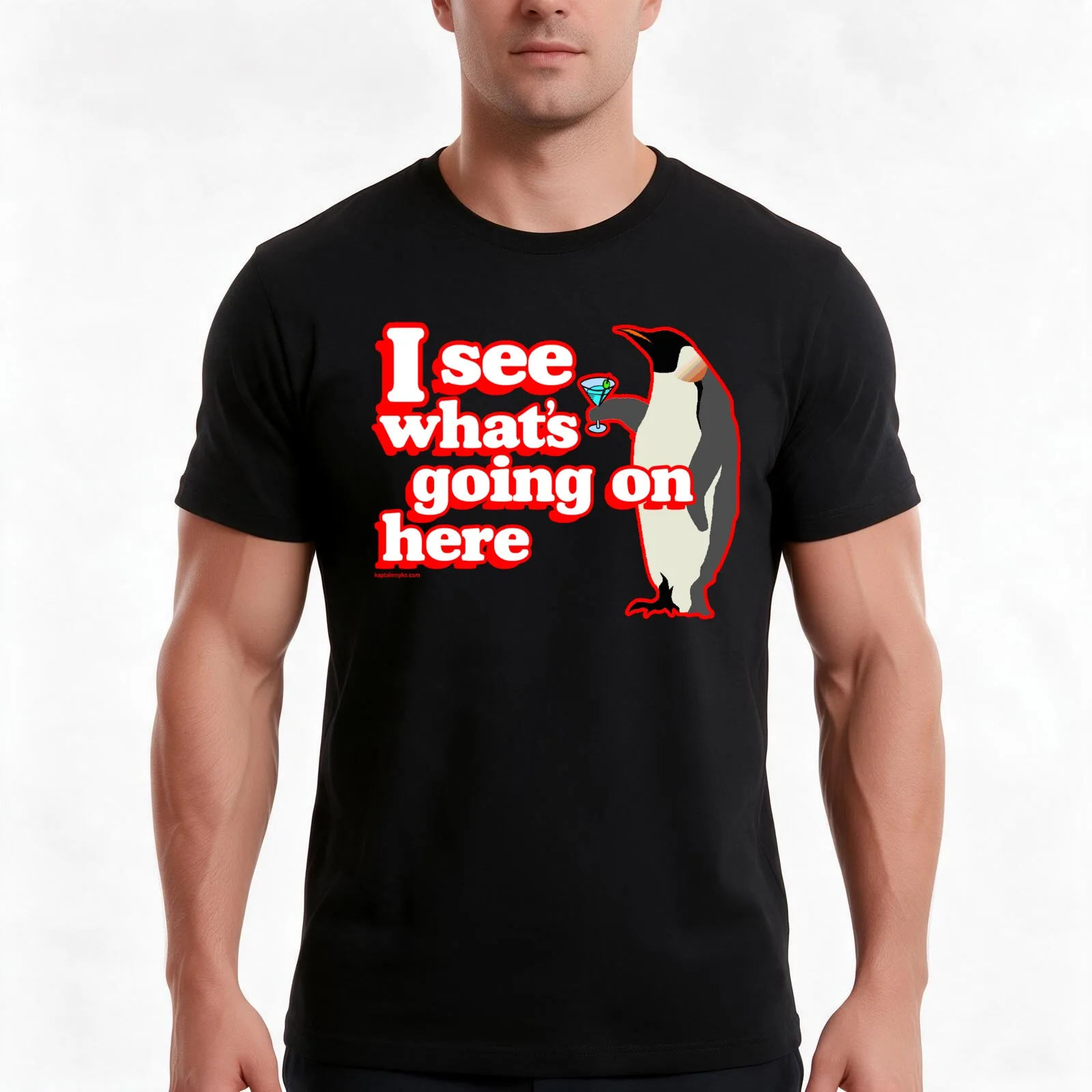 Drunken Penguin Jealousy T-Shirt Summer Casual Cotton Tee Oversized Streetwear Tops Vintage Graphic Print Unisex Men Women