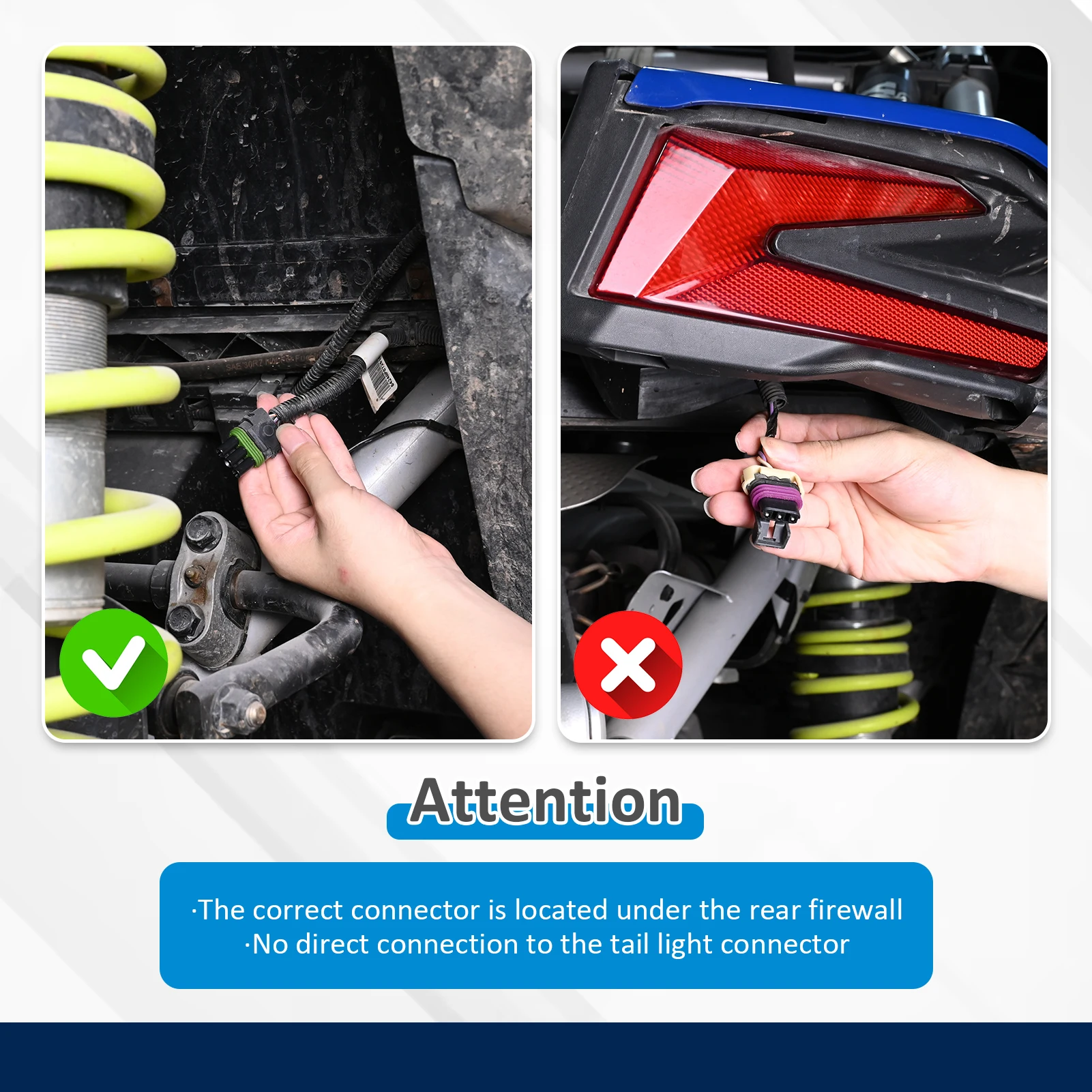 Utv補助電源プラグ,配線ハーネス,ライセンスプレート,ホイップライト,リアチェイスライト,2017-2024用テールライト,maverick x3