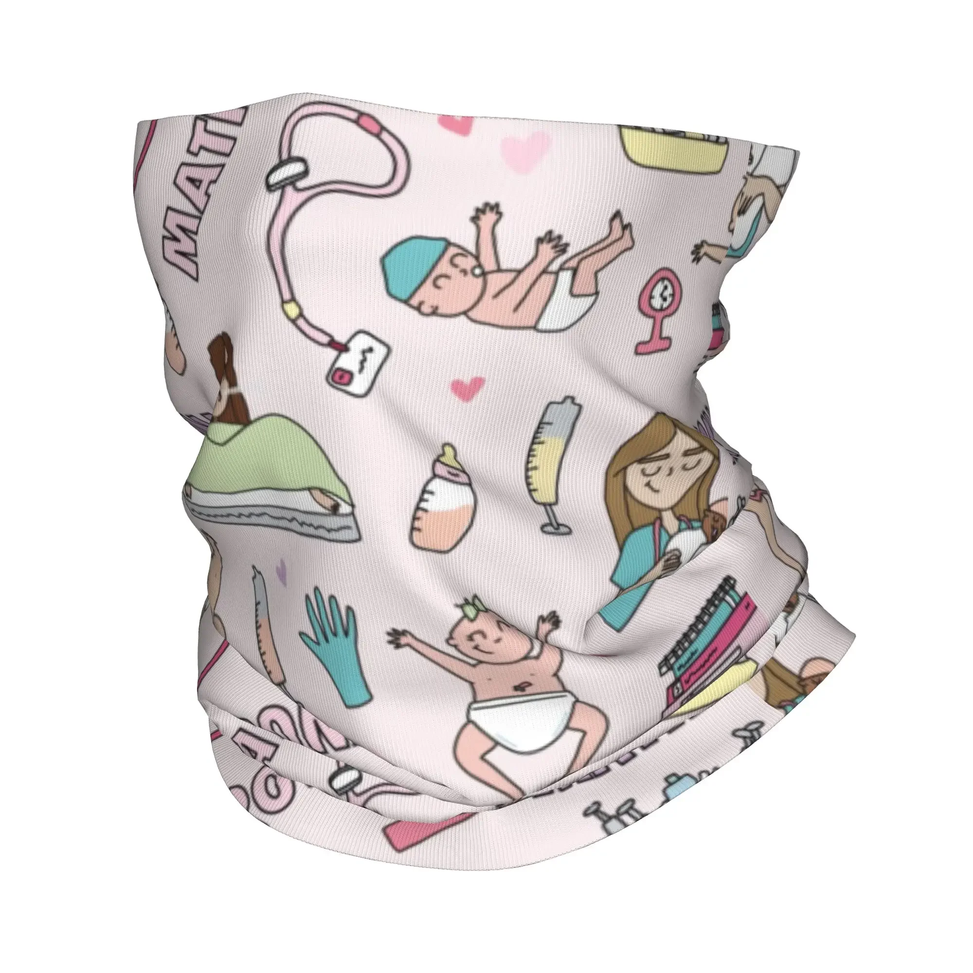 Doctor Nurse Medical Medicine Enfermera En Apuros Winter Headband Neck Warmer Women Ski Camping Tube Scarf Face Bandana Gaiter