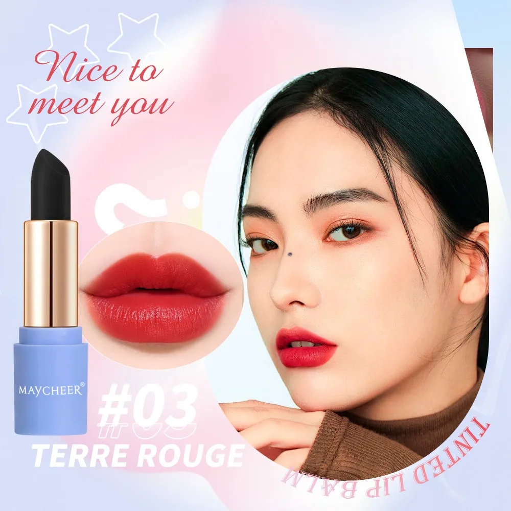 Lápiz labial mate de larga duración que cambia de Color bálsamo labial teñido hidratante 24 horas lápiz labial mágico resistente al agua para mujeres y niñas