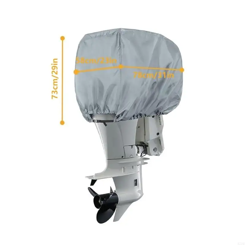 M76E 600D TPE Bootsmotorschutz, passend für Motoren mit 115 bis 225 wetterfest, leichtes Design, reißfeste Abdeckung – Detail 6