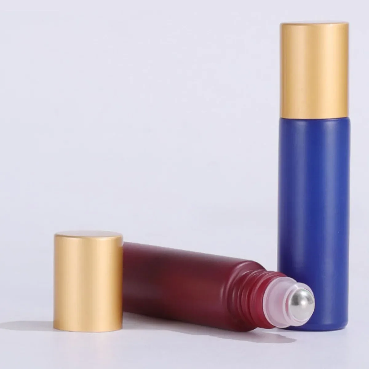 6X 24X 10ML Thick Macaron Glass Essential Oils Roll On Bottles Metal Roller Ball for Perfume Aromatherapy Refillable Portable