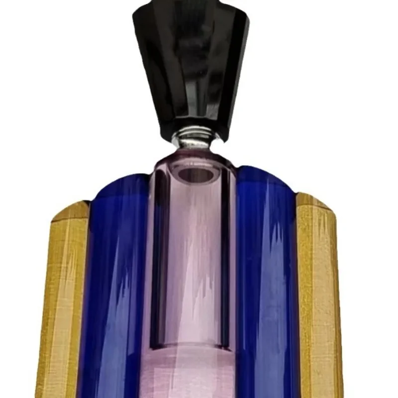 Modern light luxury three-color cylindrical crystal perfume bottle, essential oil aromatherapy bottle, model room, bedroom