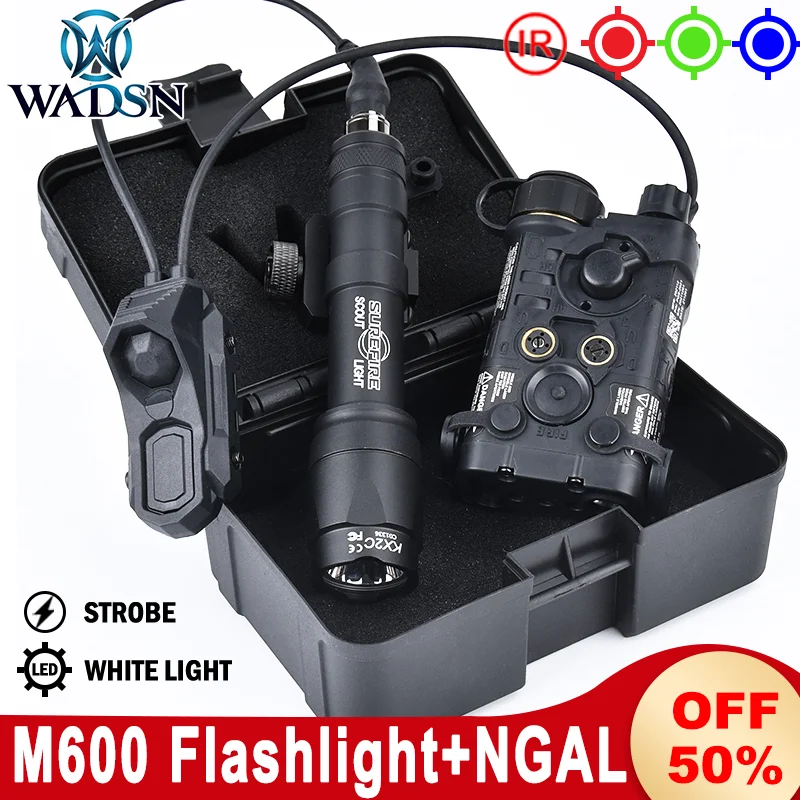 

Tactical Surefir M600C M300A Flashlight WADSN NGAL Laser Red Green Blue Dot IR Aimming AXON Switch Airsoft Scout Accessories