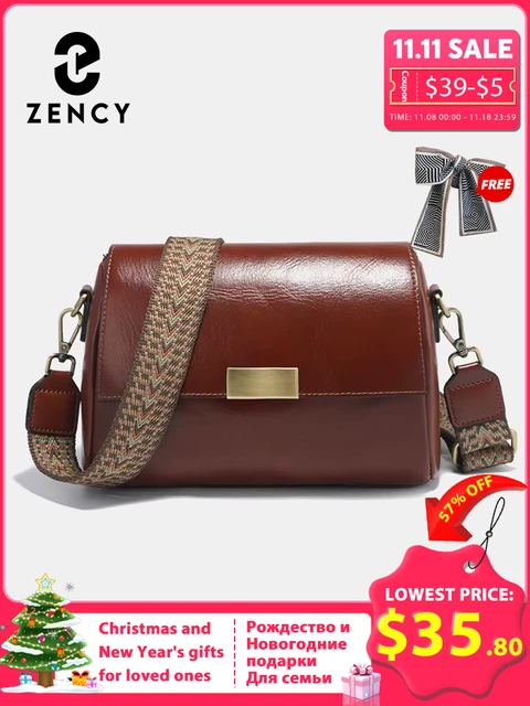 Zency Genuine Leather Vintage Designer Handbags For Women Large Capacity Shoulder Bag 2023 Multifuntional Pockets For Commuter Shoulder Bags AliExpress