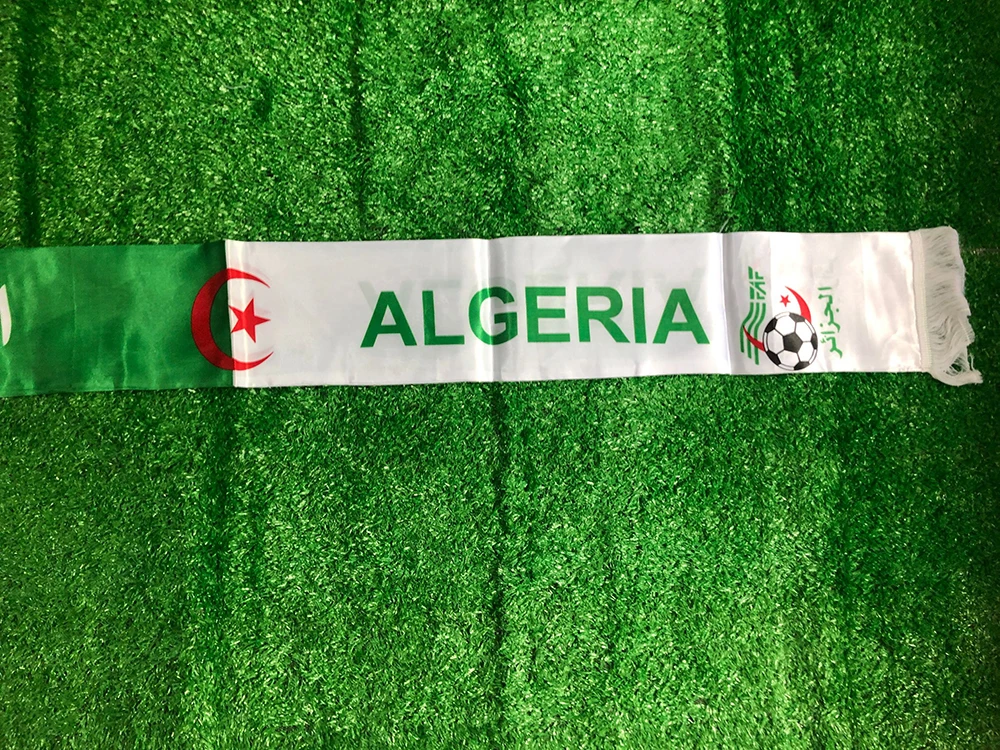 SKY FLAG bufanda de fútbol Argelia 14x130 cm impresión satén - imagen 2