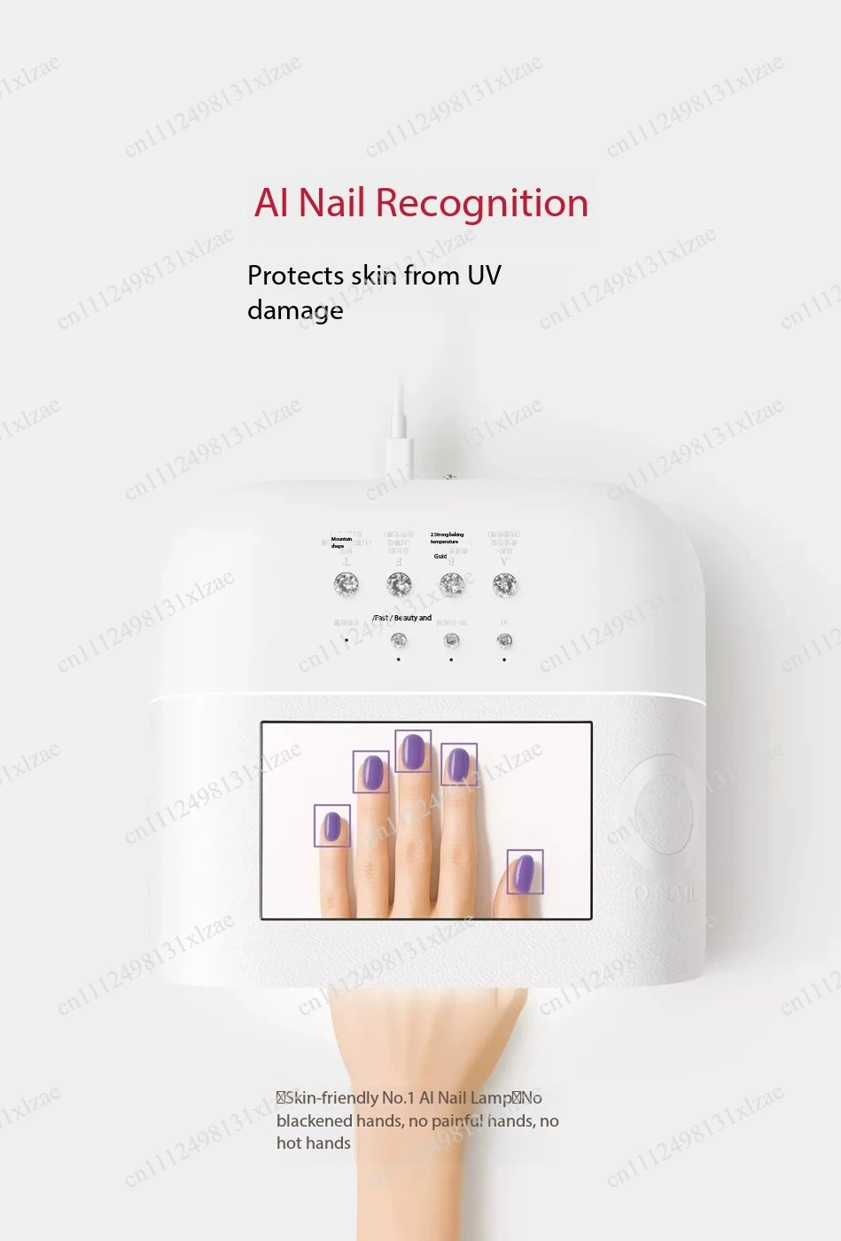 Skin Health No.1 AI Nail Lamp, Synthetic Nail Baking Lamp, No Hand Damage, Phototherapy Lamp