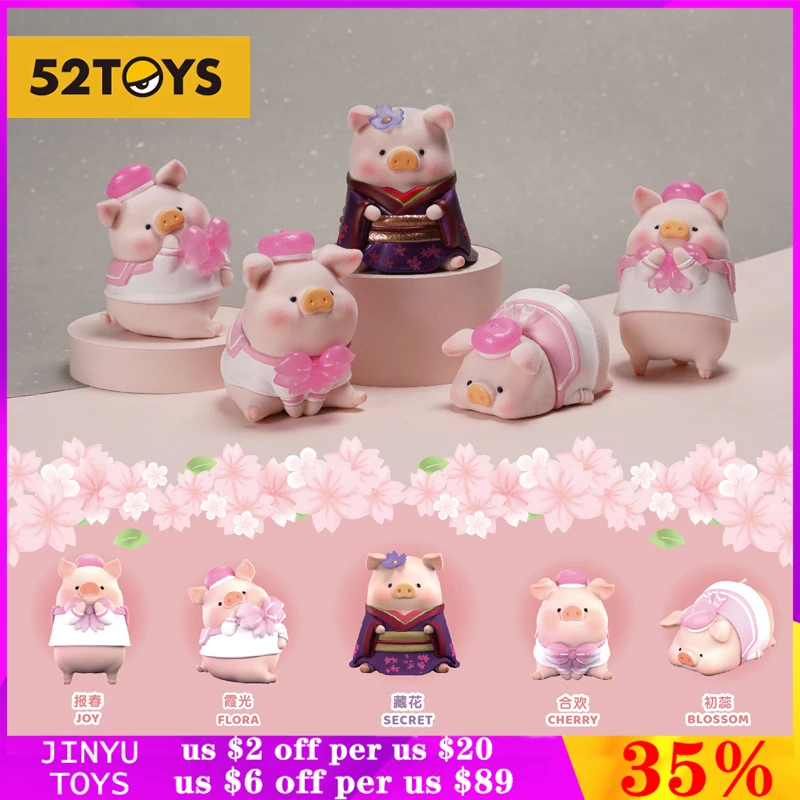 

Original 52TOYS LuLu Pig Sakura Series Blind Box Mystery Box Mistery Caja Misteriosa Caixa Cute Doll Action Figure Birthday Gift