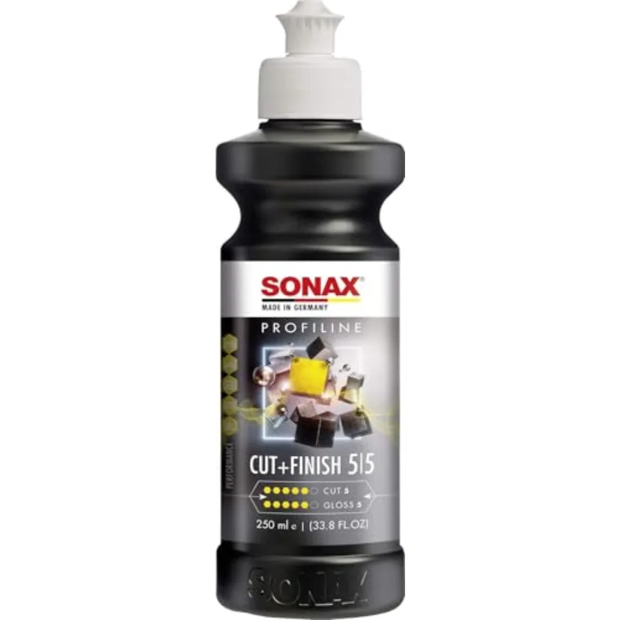 

Cut and Finish 225141 High Performing Polish/Compound Rated 5 Cut and 5 Gloss Removes Paint Defects, P1500 Sanding Marks and Wa