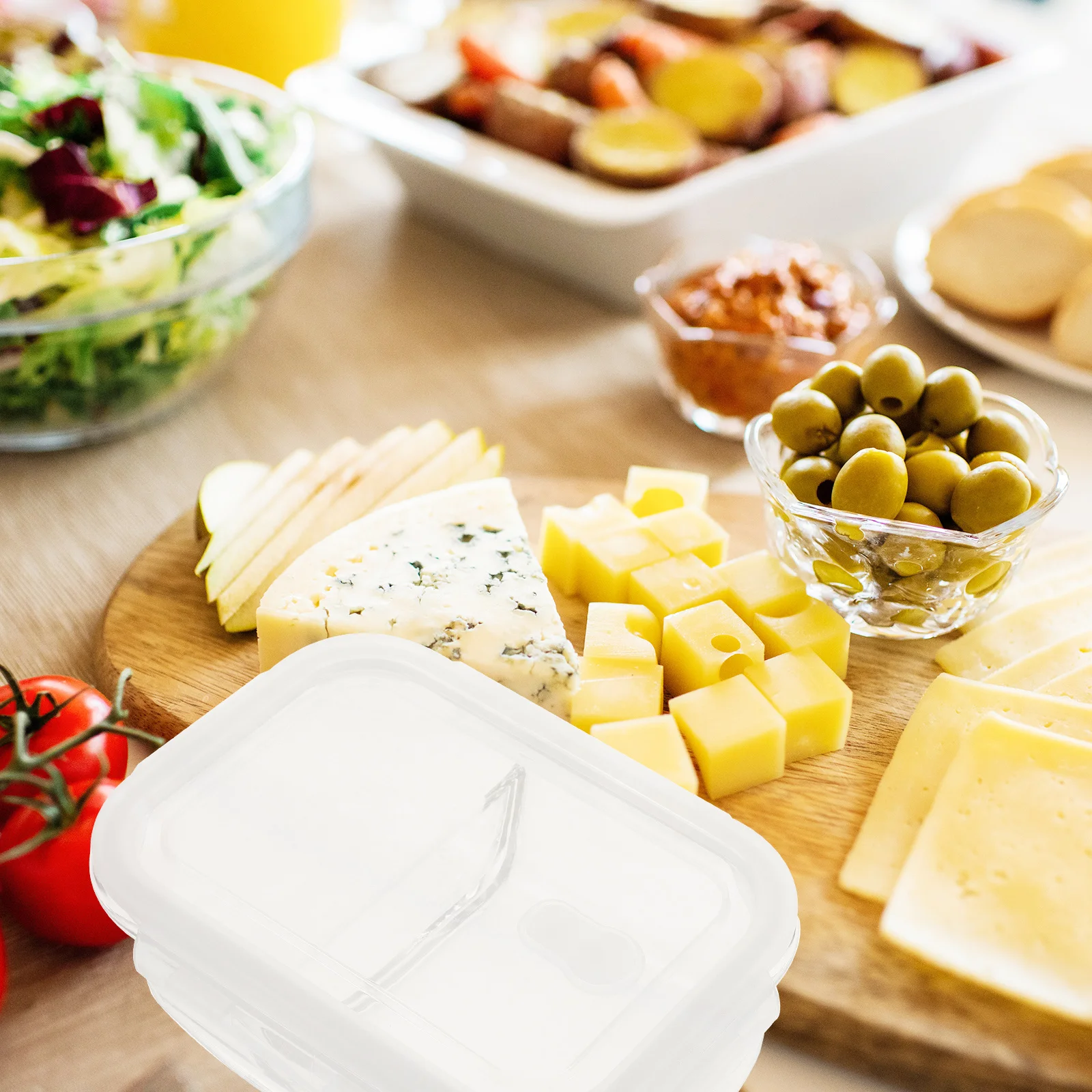 

Glass Meal Prep Container Heat Resistant Borosilicate Glass Lunch Box Sealed Leak Proof Storage for Office School