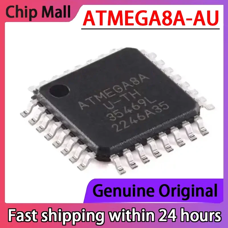 2PCS New ATMEGA8A-AU ATMEGA8A TQFP-32  8-bit Microcontroller Chip