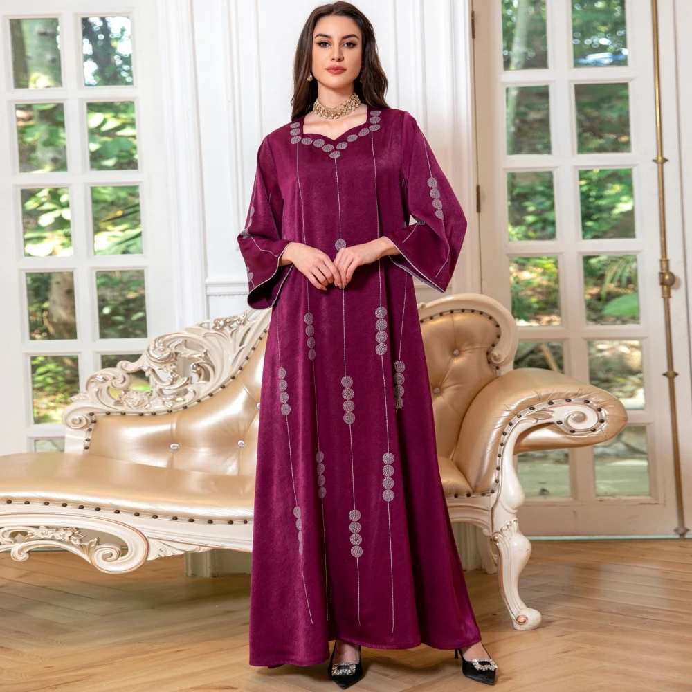 

Caftan Marocain Abaya Dubai Turkey Islam Kaftan Muslim Hijab Dress African Dresses For Women Robe Arabe Musulman Djellaba Femme