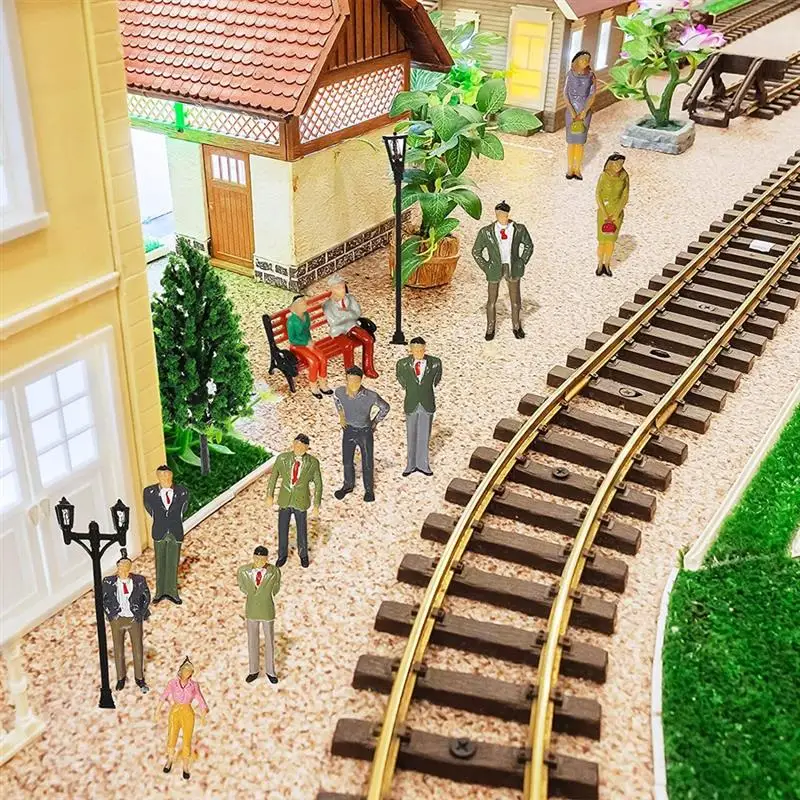 100 sztuk/zestaw wysokiej jakości HO N skala 1:200 Model pociągu miniaturowy pasażer Mini rysunek dla osób kolejowych układ krajobrazowy