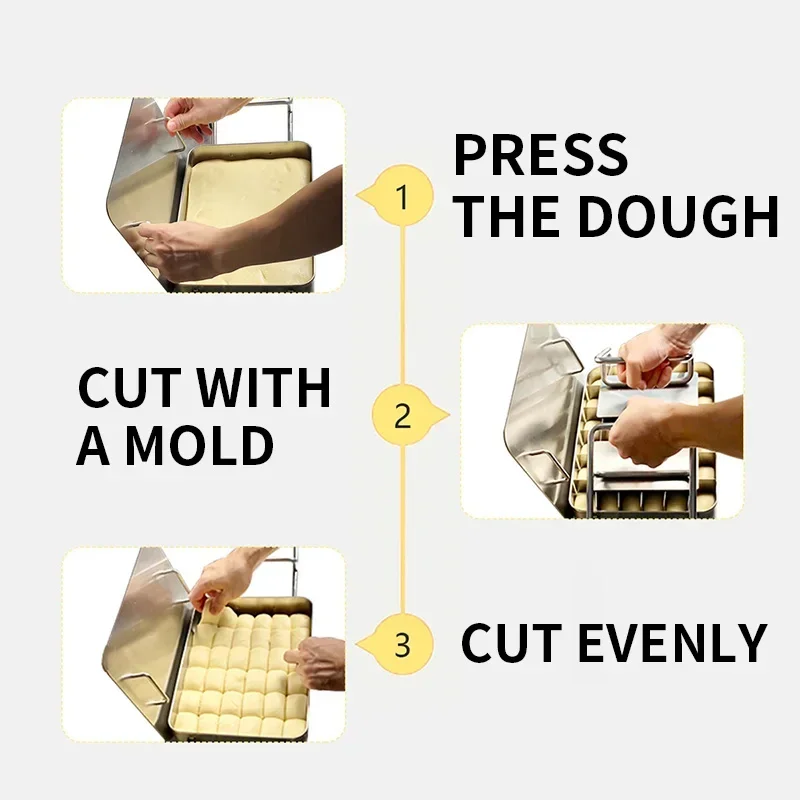 NF Professional Dough Divider, 36-Compartment Dough Filling Tray, High-Speed Dough Cutter, 30–70g Uniform Portioning