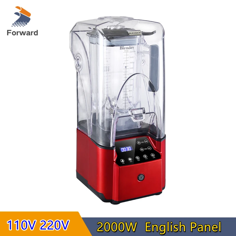 2.2L Silent Smoothie Machine With Cover Ice Smoothie Machine 2000W Ice Blender Heavy Duty