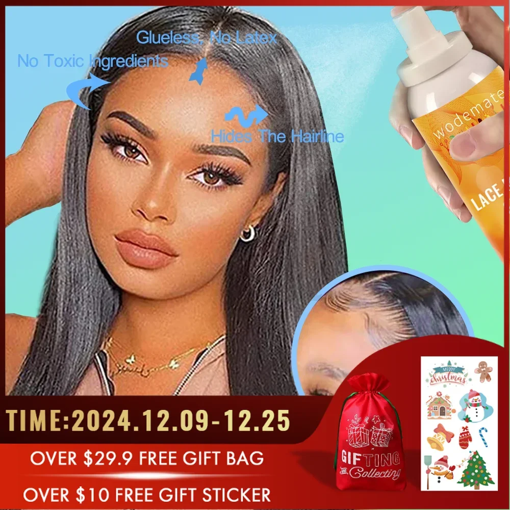 Wodemate Lace Melting Glue Spray Wig Install Holding Spray 120ml No Latex Fast Drying Glueless Temporary For Lace Frontal Hair