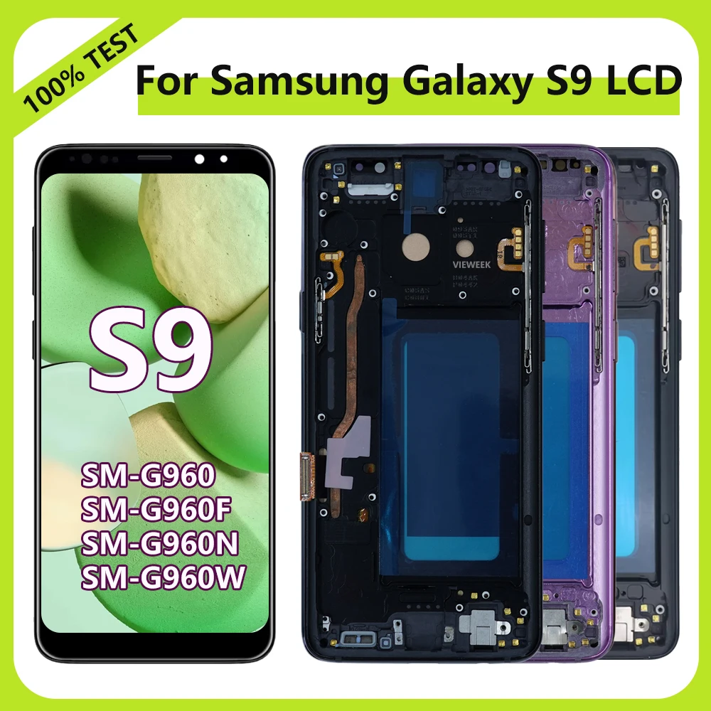 TFT S9 LCD Display Screen For Samsung Galaxy S9 SM-G960 G960F G960N LCD  Display Touch Screen Digitizer With Frame Replacement