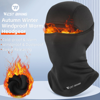 WEST BIKING Thermal Winter Balaclava Cycling Full Face Mask Warm Outdoor Sports Motorcycle Ski Fishing Mask Fleece Scarf Caps