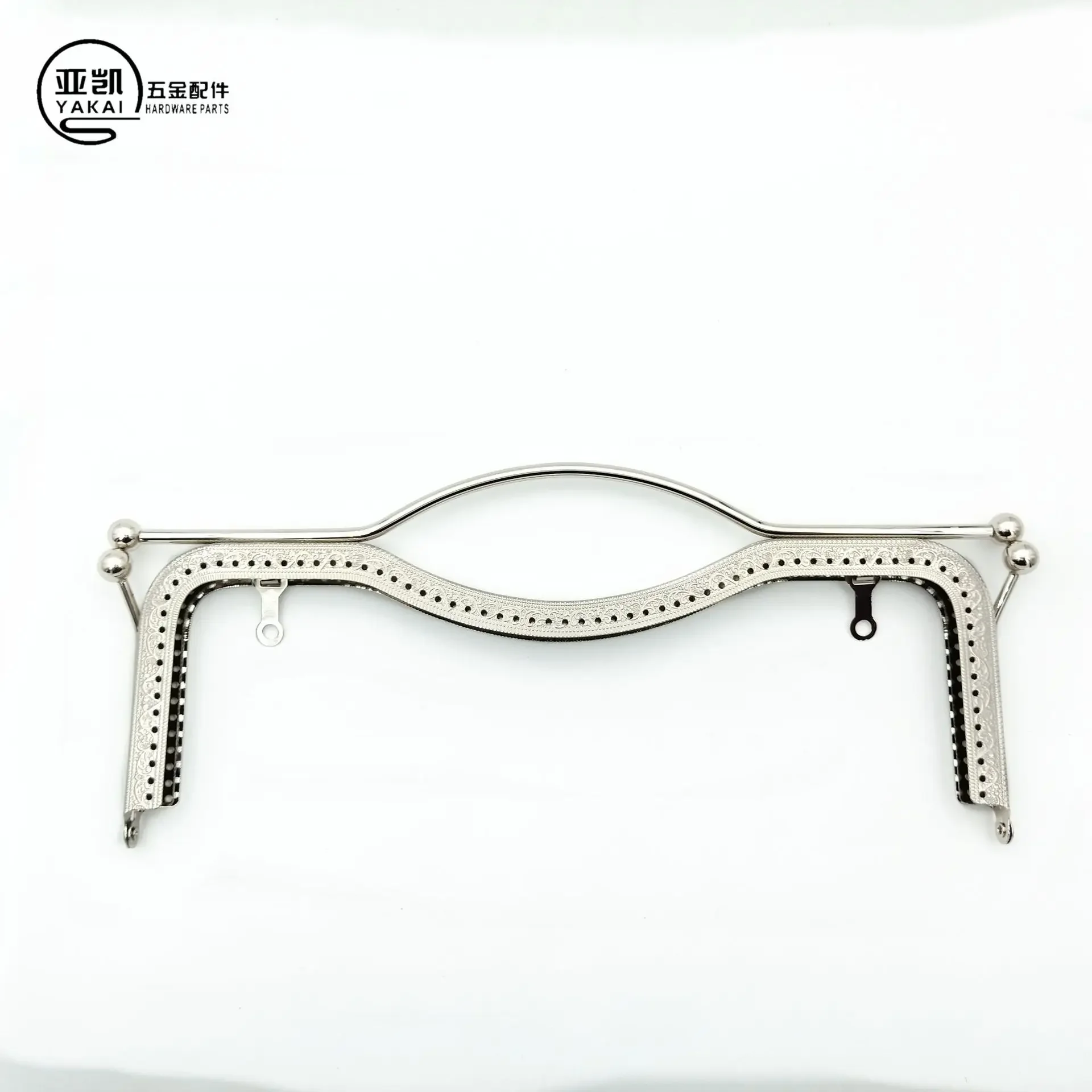 High Quality 27CM Rectangle Concave Embossing With Handle Clutch Bag Frame Large Metal Kiss Clasp For Bag Sew Accessories