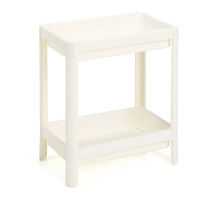 ชั้นเก็บห้องน้ํา Slim Slide Tower ประกอบชั้นวางพลาสติก Space Saving Organizer ห้องครัว Movable Home TOOL