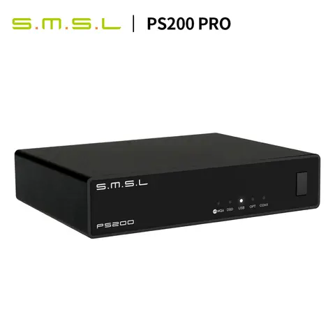 SMSL PS200 PRO High-Resolution DAC Palm-Sized Aluminum Alloy Design with Multi-Platform Compatibility