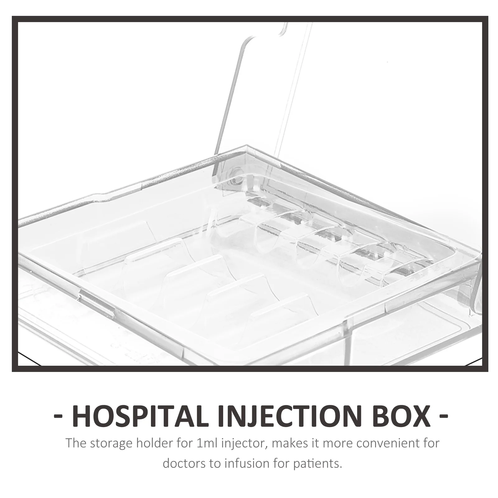 

2 шт., больничная инъекционная коробка, пластиковый светонепроницаемый прочный чехол для хранения игл для шприца для клиники, органайзер для медицинских принадлежностей