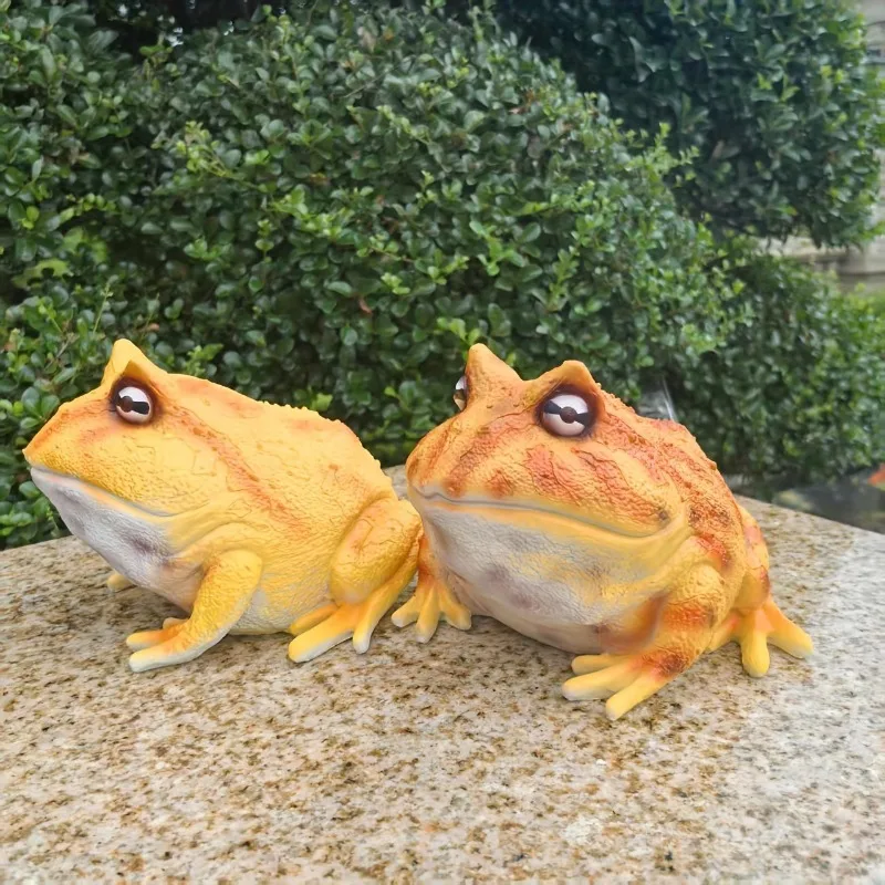 1Pcs Simulation Resin Frog Statue, Outdoor Courtyard Art Decoration, Home Desktop Lobby Decoration, Animal Statue