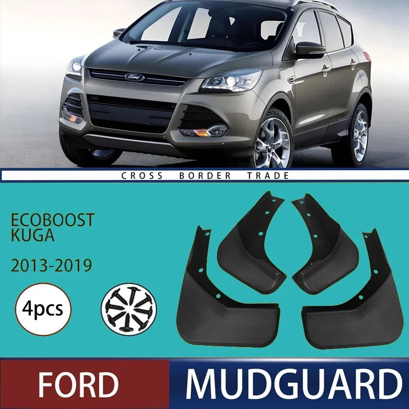 

Automotive Tire Mudguard Waterproof Splash Proof 4pcs Accessories For Ford EcoBoost Kuga 2013-2019 2014 2015 2016 2017 2018