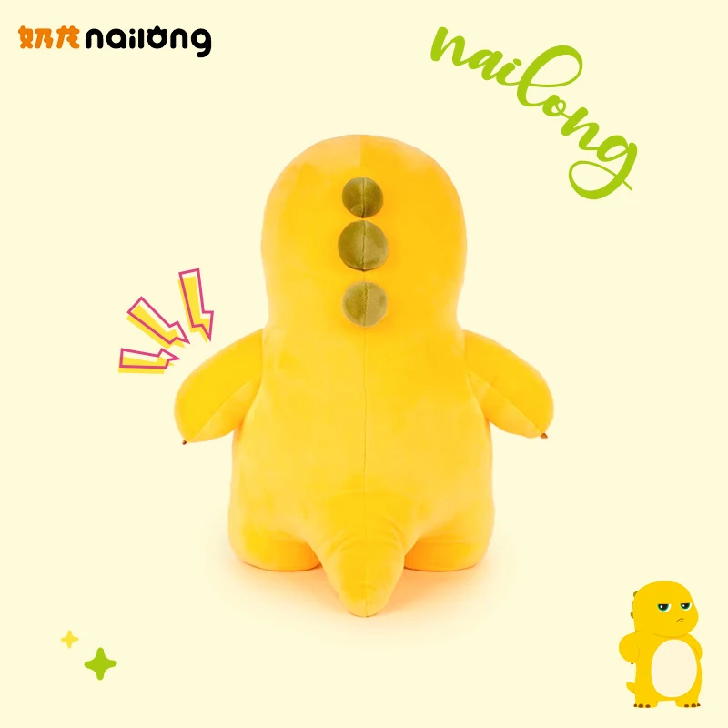 Kawaii Milchdrache Plüschkissen Weiches Sofa Bettkissen Anime Tier Gefüllte Puppe für Kinder Geburtstag Urlaub Geschenk Nailong Spielzeug
