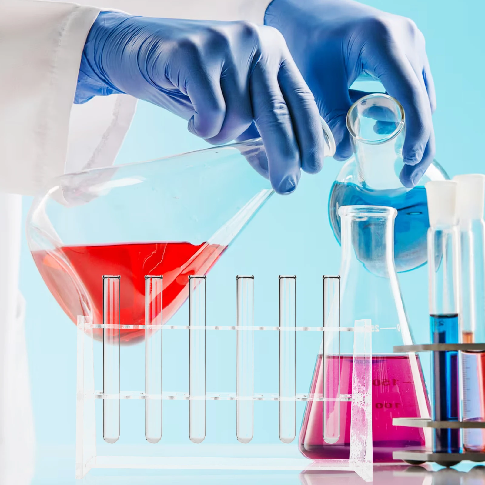 

Test Tube Rack Chemical Lab Holder Display Tubes Sampling Storage Laboratory Container Reusable Bottle Multifunctional Vial