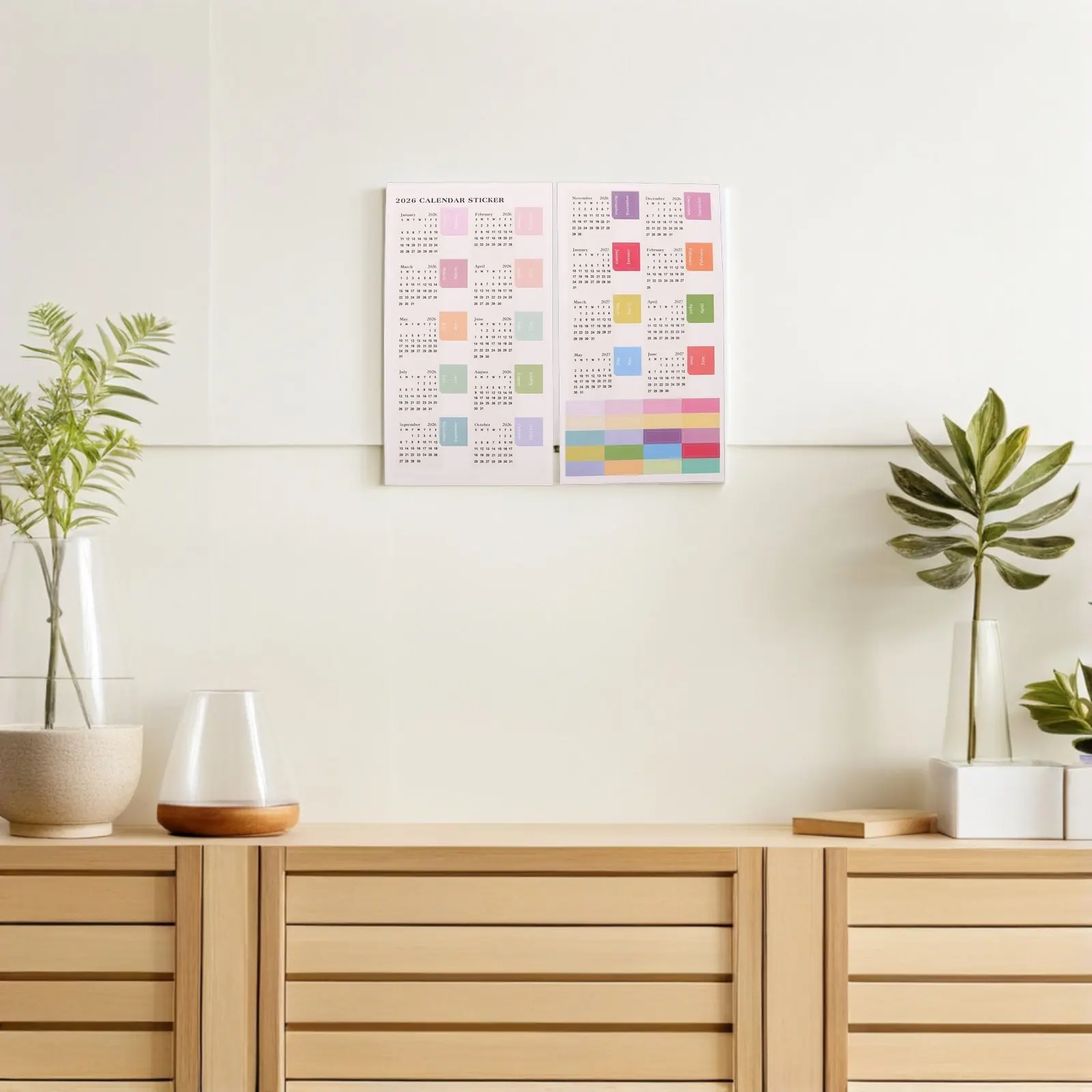 

10 листов ежемесячных разделителей-планировщиков на 2026 год, самоклеящиеся индексные стикеры для ежемесячного календаря, этикетки-индексы для дневника/журнала с возможностью записи