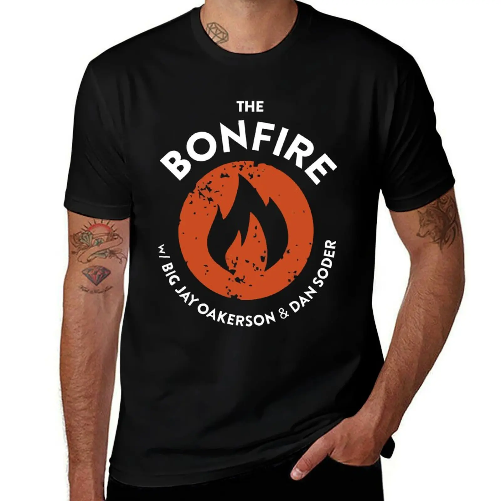The Bonfire Podcast T-Shirt Utility Casual Work T-Shirt