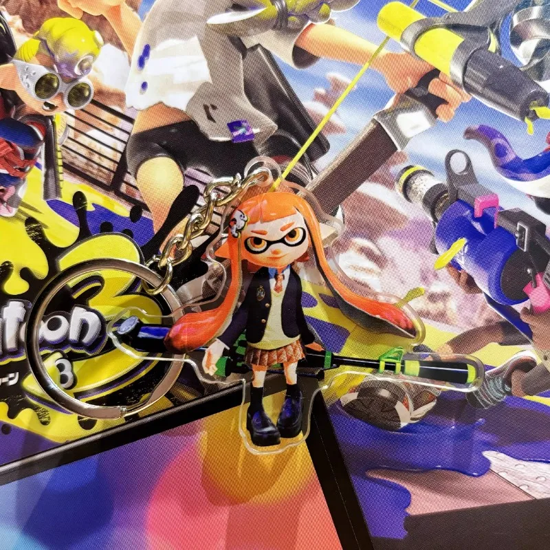 In Stock Splatoon3 Jet Fighter スプラトゥーン Stand-up Keychain Pendant Decorative Hand Gift