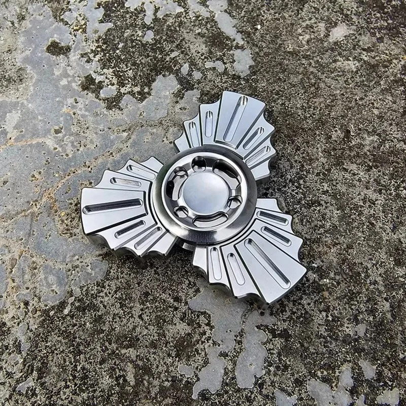 YHEDC Novel Three-leaf Stainless Steel Hand Spinner EDC Fidget Spinner Stress Relief Toy ADHD Fidget Toys