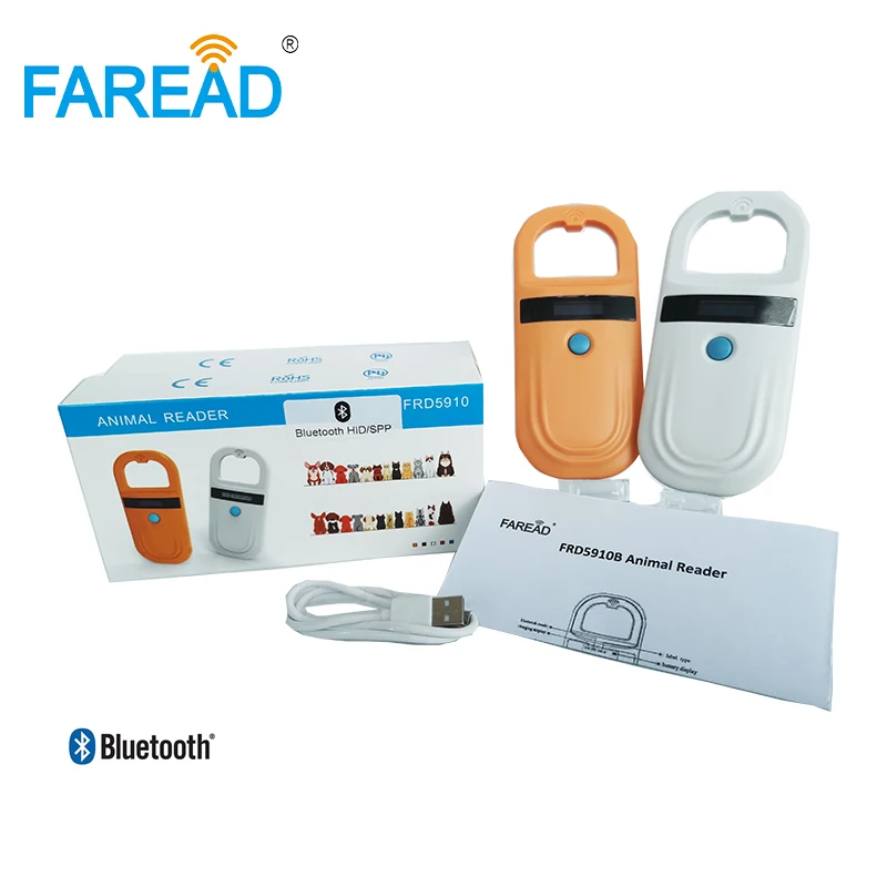 Faread ISO11784/85 FDX-B pet ID Animal chip reader 256 ID USB RFID handheld microchip scanner for dog cat breeder,horse,turtle