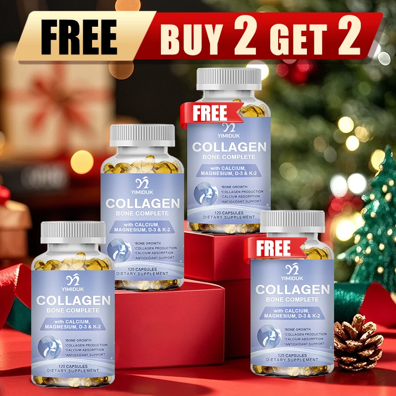 

Buy 2 Get 2 Free! Strength Bone Collagen Capsules, with Calcium, Support Bone Density, Joint Flexibility & Cartilage Health