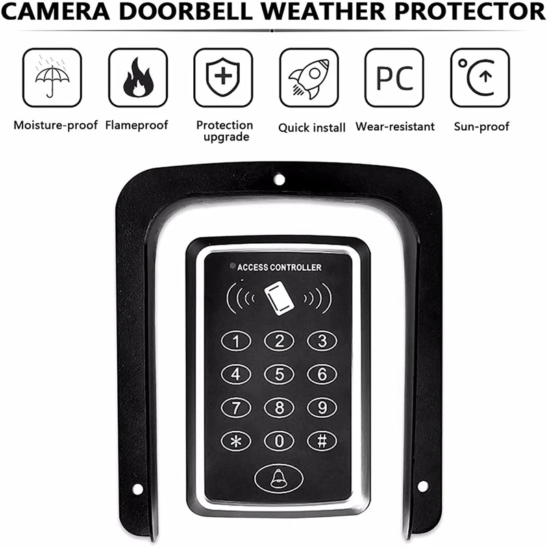 Rainproof Cover Waterproof Case Plastic Rain Protector Protection for Access Control Keypad Doorbell Card Reader Sun Shell