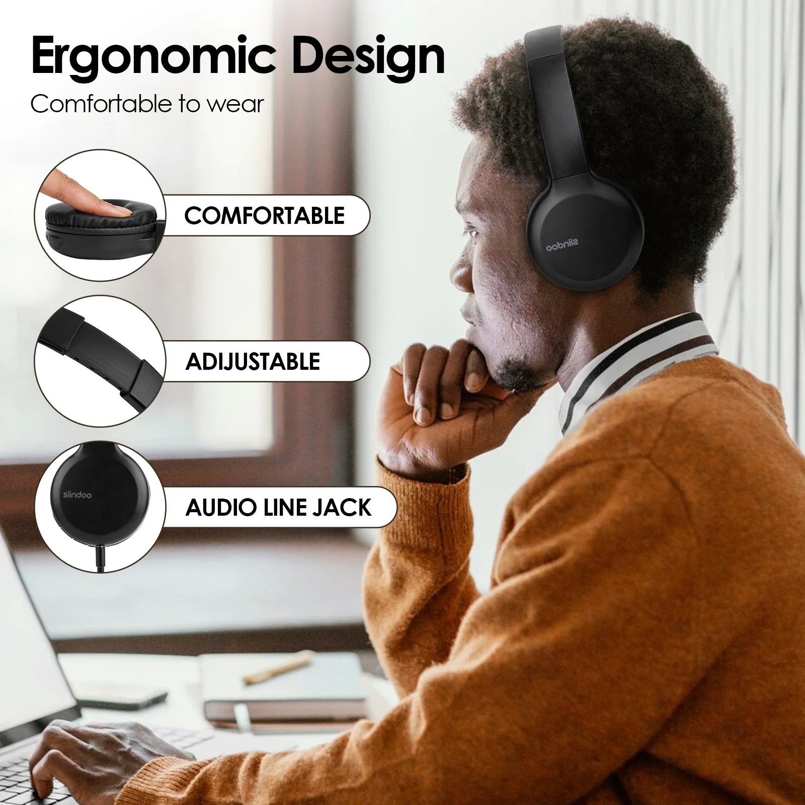 Siindoo JH-928 Wireless Bluetooth Headphones Stereo Music Earphones Super Bass With Micphone For Adult Kids lowest price New