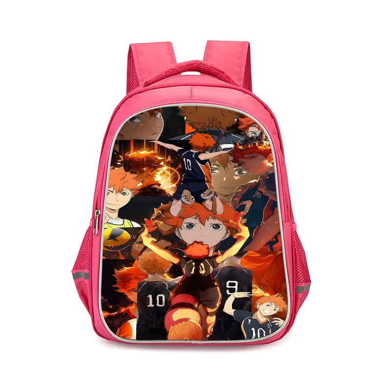 Anime Boy Volleyball Haikyuu Child Backpacks Girls Student Birthday Gift School Bags Camping Durable Rucksack